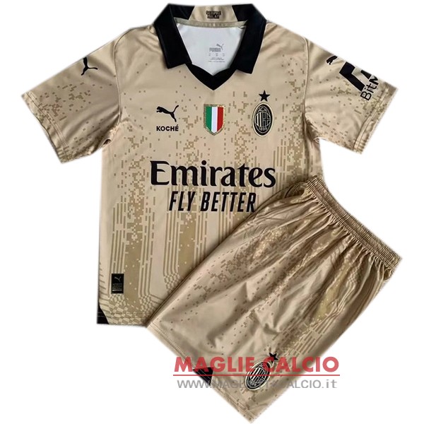 nuova Speciale magliette ac milan set completo bambino 2023-2024 giallo